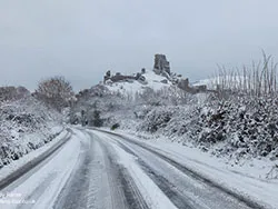 Click to view image Corfe Road in the Snow and Ice
