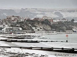 Click to view image Swanage Beach in the Snow