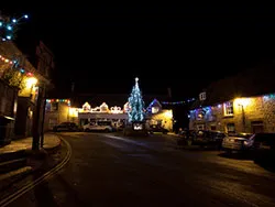 Click to view image Corfe Castle  Square Christmas Lights