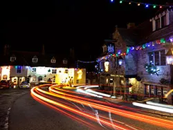 Click to view image Corfe Castle Christmas Lights and trails