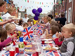 Click to view image Royal Wedding Party in Richmond Road