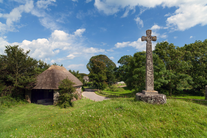 Stone Cross and Barn