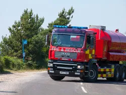 Click to view image Fire water tanker on route to fire