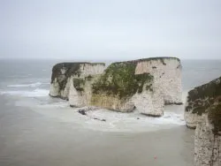 Click to view image Old Harry Rocks after a storm