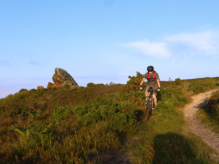 Riding by Agglestone Rock