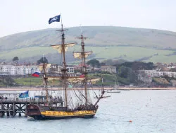 Click to view image Jolly Roger at Swanage Pier