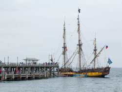 Click to view image Jolly Roger Moored at the Pier - 1631