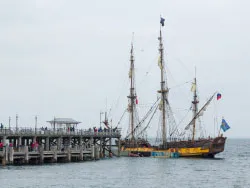 Click to view image Jolly Roger Moored at the Pier