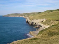 Click to view image Looking across Dancing Ledge