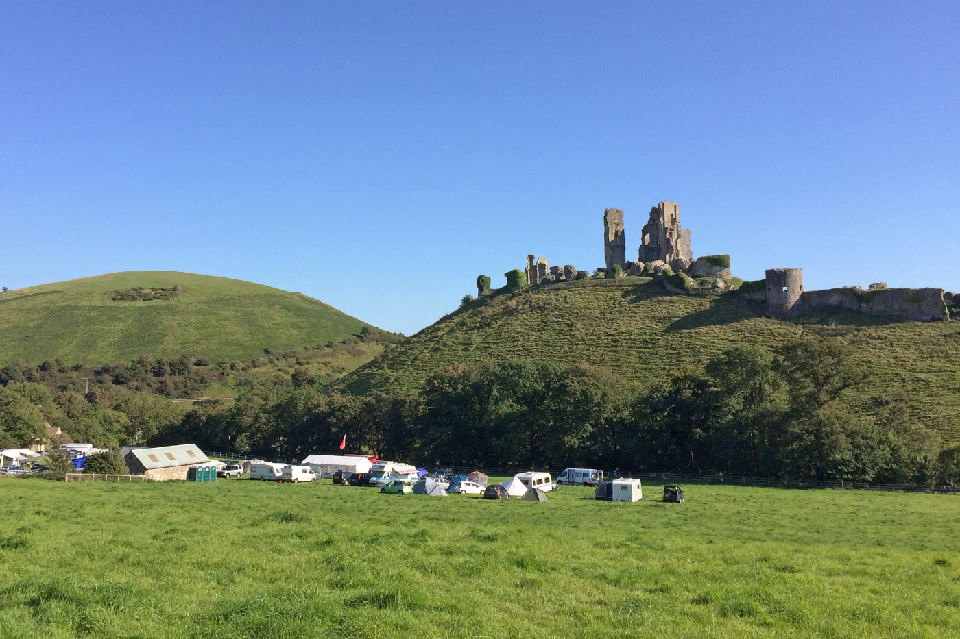Campers at Corfe