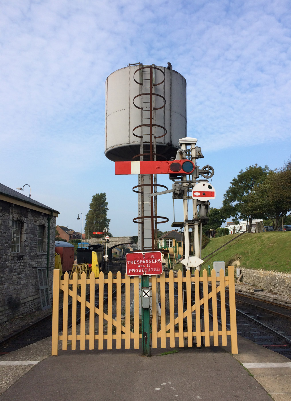 Water tower on Swanage Railway