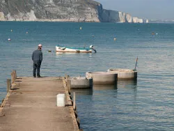 Click to view image Fishermans Jetty and Old Harry