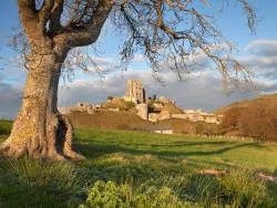 Click to view image Corfe Castle in the Autumn