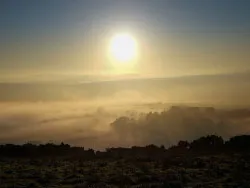 Click to view image Mist across Corfe