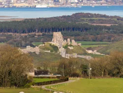 Click to view image Corfe Castle and Poole Harbour