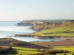 Click to view image Looking down across Kimmeridge Bay