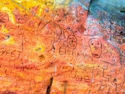 Click to view image Graffiti on the rocks - 1791