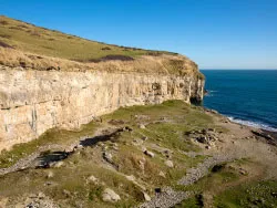 Click to view image Dancing Ledge quarry face