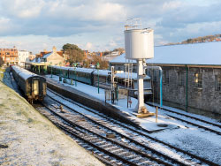 Click to view image Snow at the station - 1823