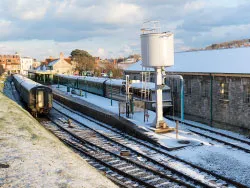 Click to view image Snow at the station