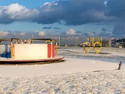 Snow on the children's roundabout - Ref: VS1825