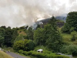 Click to view image Hill Fire at Corfe Castle