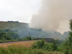 Click to view image Hill Fire at Corfe Castle