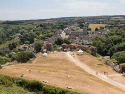 Click to view image Corfe village from the Castle