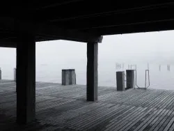 Click to view image Fog at the piers