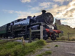 Click to view image Corfe Castle and the Railway
