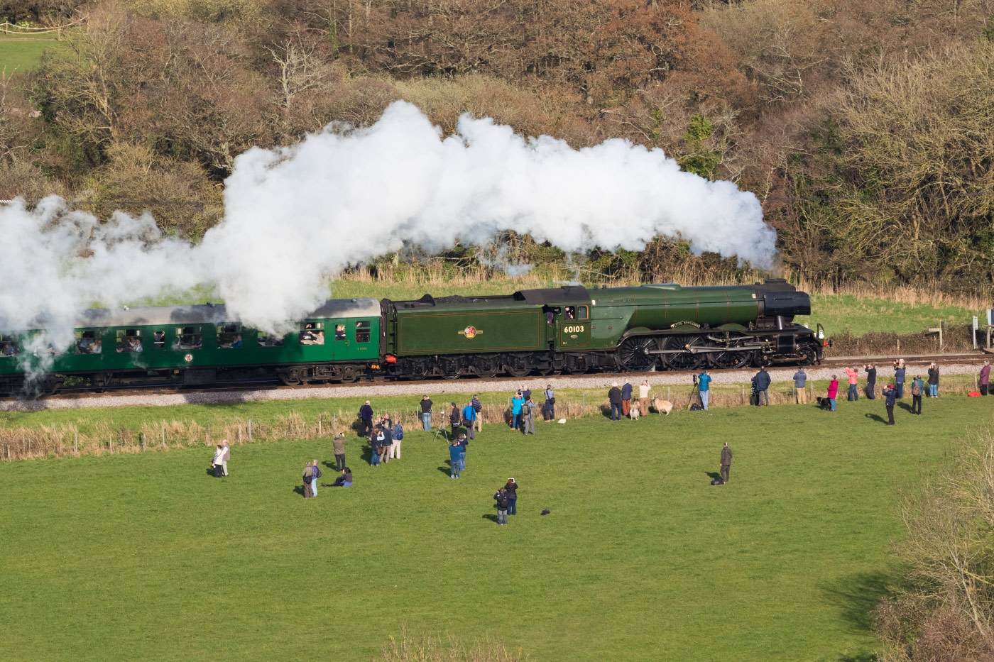 Flying Scotsman at Corfe Castle