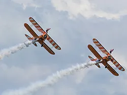 Click to view image AeroSuperBatics Wingwalkers at Swanage Carnival