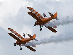 Click to view image AeroSuperBatics Wingwalkers at Swanage Carnival