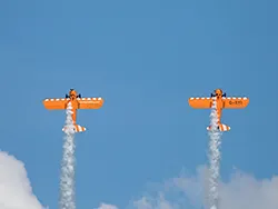 Click to view image AeroSuperBatics Wingwalkers at Swanage Carnival