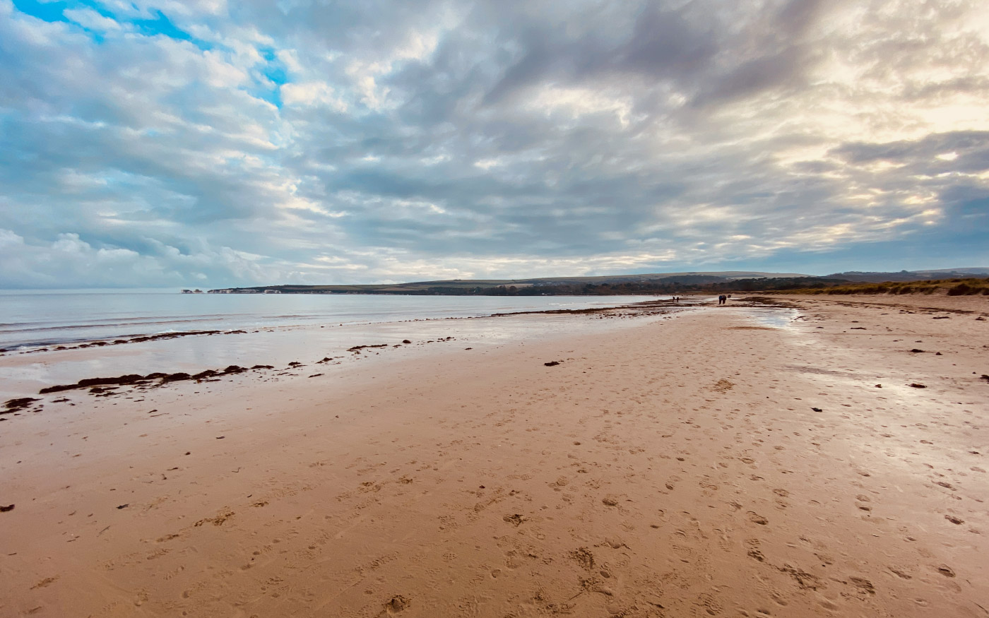 Studland beach at low tide