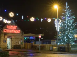 Click to view image Railway Building and Christmas Tree