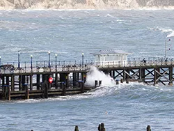 Swanage Pier in Storm Alex - Ref: VS2130