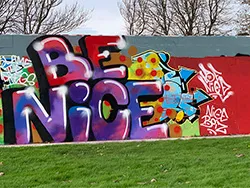 Click to view image The Swanage Graffiti Wall