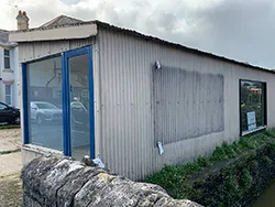 Click to view image Last of the corrugated buildings