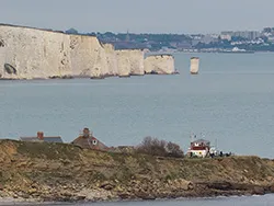 Click to view image Peveril point to Ballard Down and Old Harry Rocks