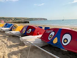 Click to view image Pedalos on the beach