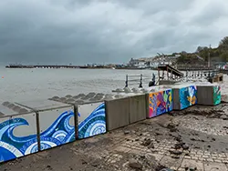 Click to view image Sea defence blocks moved from Storm Ciaran