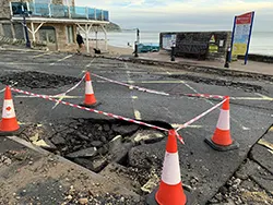 Shore Road damage after heavy rains - Ref: VS2476