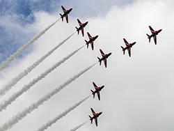 The Red Arrows at the 2015 Swanage Carnival - Ref: VS2540