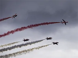 The Red Arrows at the 2015 Swanage Carnival - Ref: VS2553