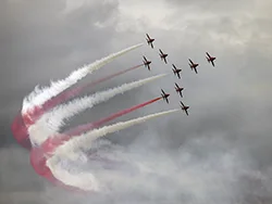 The Red Arrows at the 2015 Swanage Carnival - Ref: VS2555