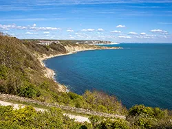 Click to view image Looking north across Durlston Bay