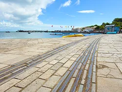 Tramlines to the Victorian Pier in Swanage in the Virtual Swanage Gallery