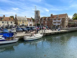 Click to view image Wareham Quay from the bridge over the River Frome