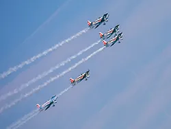 Team Raven air show over Swanage in the Virtual Swanage Gallery